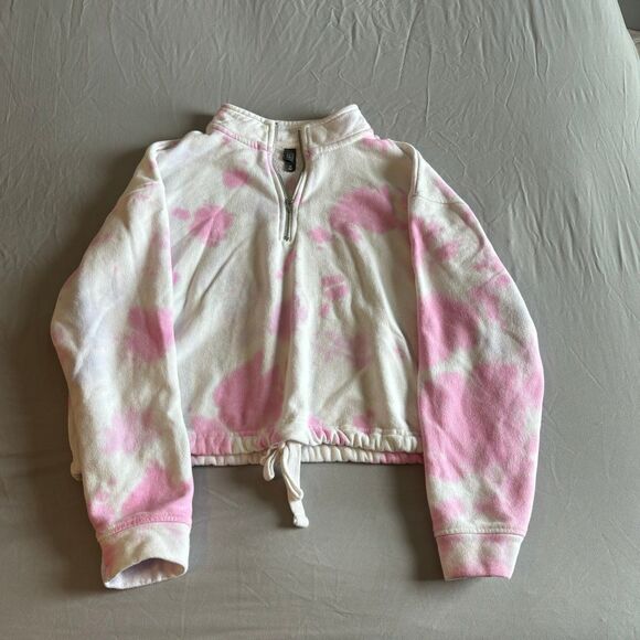 ALYA pull over crop top draw string sweater size medium - Picture 4 of 4